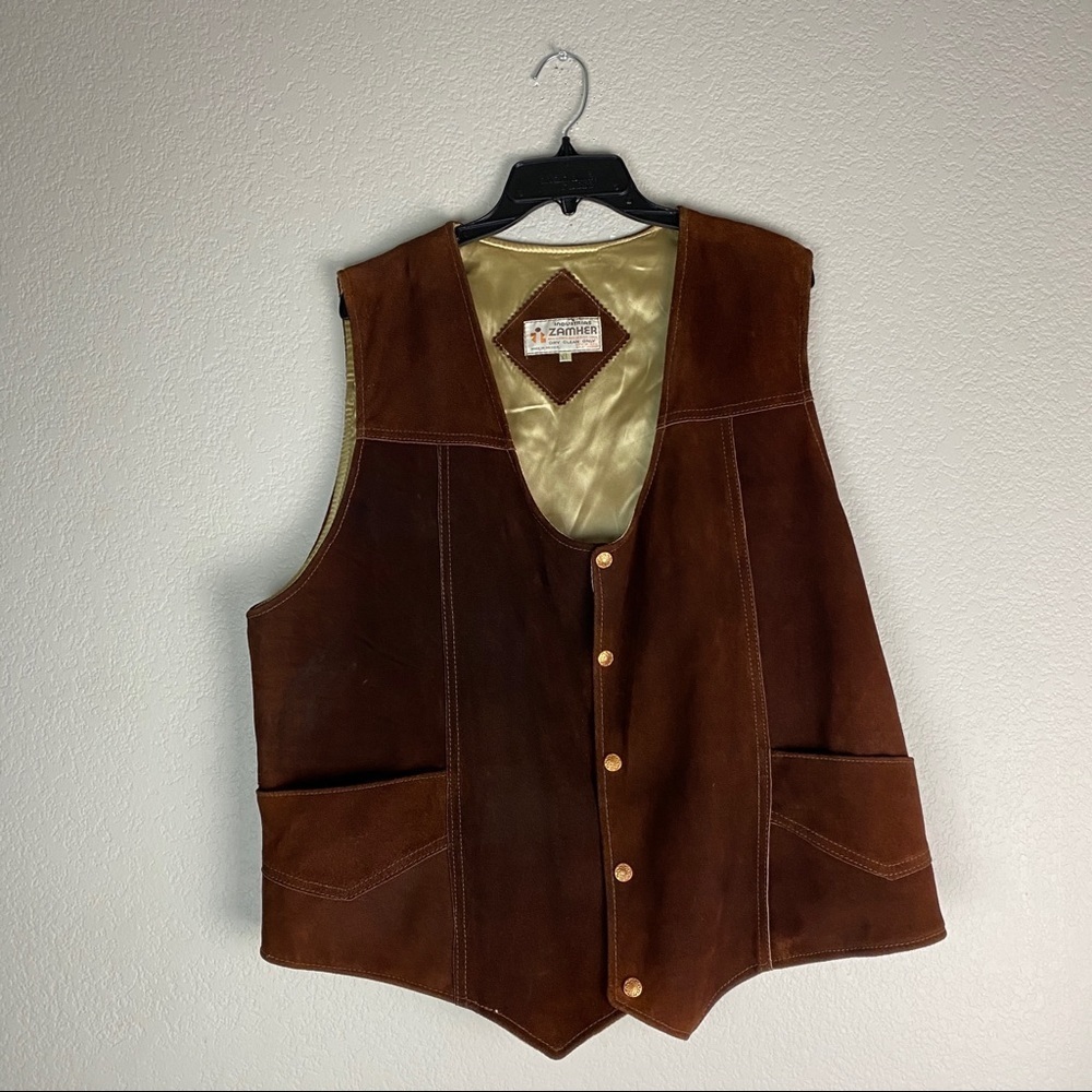 Vintage ZAMHER Brown Suede Leather Size XL